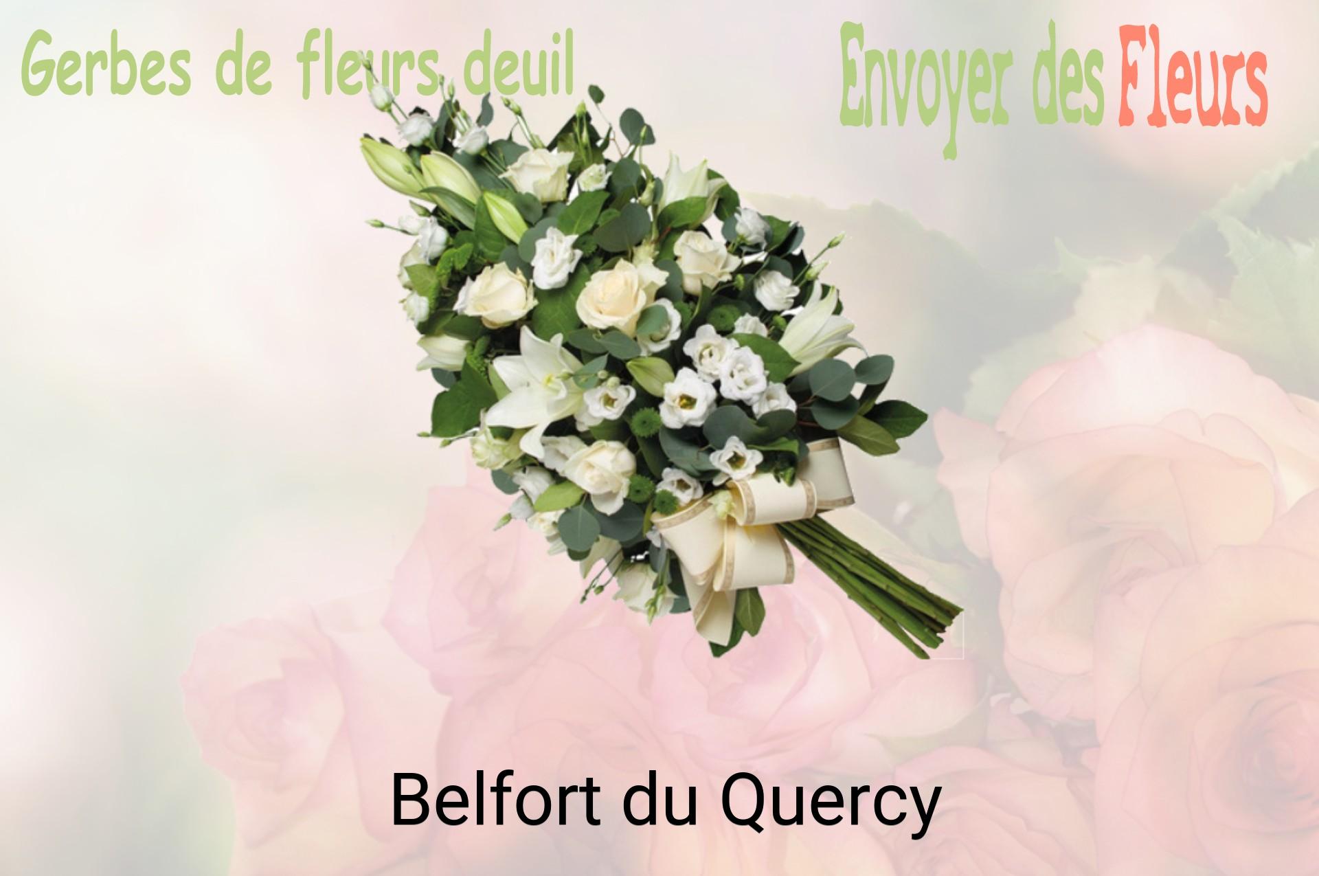 Gerbe de fleurs de deuil livrée à Belfort-du-Quercy